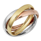 14k Tricolor Gold Rolling Ring for Women | Made in Italy