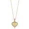 14k Yellow Gold Puffed Heart Pendant on Rope Chain Necklace (16 or 18 inches)
