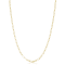 Solid 14k Yellow Gold 2 mm Capsule Paperclip Link Chain Necklace for Women