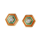 Hex Diamond Enamel Studs
