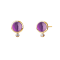 Candy Gem Amethyst and Diamond Studs
