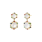 Mogul Hex Double Drop Moonstone, Diamond, Ruby, Sapphire and Emerald Earrings