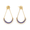 SYNA Mogul Pearl, Diamond and Blue Sapphire Earrings