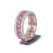 Pink Sapphire & Diamond Ring