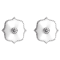 Diamond & Ceramic Mini Lotus Earrings