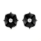 Diamond & Ceramic Mini Lotus Earrings