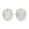 Diamond Pavé Mini Lotus Ear-Clips