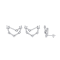 J'ADMIRE Rhodium Over Sterling Silver Dainty Zodiac Capricorn Stud Earrings