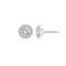 LUXGEM 10K White Gold Round Halo Studs | 3 Carat Cubic Zirconia