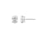 LUXGEM 10K White Gold Oval Cut Solitaire Studs | 3 carat Cubic Zirconia