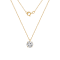 LUXGEM 14K Yellow Gold Round Cut Pendant Necklace | 1 Carat Cubic Zirconia