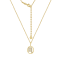 J'ADMIRE Sterling Silver Oval Zodiac Pendant Necklace