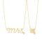 J'ADMIRE 14K Yellow Gold Over Sterling Silver Mrs. Pendant Necklace