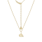 J'ADMIRE 14K Yellow Gold Over Sterling Silver Cancer Zodiac Pendant Necklace