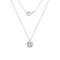 LUXGEM 14K White Gold Round Cut Pendant Necklace | 1 Carat Cubic Zirconia