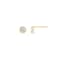 LUXGEM 10K Yellow Gold Bezel Round Cut Studs | 1 Carat Cubic Zirconia