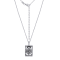J'ADMIRE Platinum 950 Over Sterling Silver Tarot Card Wheel of Fortune
Pendant Necklace