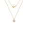 LUXGEM 10K Solid Gold Solitaire April Birthstone Necklace for Women,
0.25 Carat Gemstone Simulant CZ