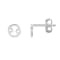 J'ADMIRE Platinum 950 Over Sterling Silver Dainty Zodiac Cancer Stud Earrings