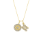 J'ADMIRE 14K Yellow Gold Over Sterling Silver Aquarius Zodiac Pendant
Set Necklace