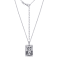 J'ADMIRE Platinum 950 Over Sterling Silver Tarot Card The World Pendant Necklace