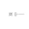 LUXGEM 10K White Gold Princess Cut Solitaire Studs | 1 carat Cubic Zirconia