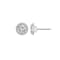 LUXGEM 10K White Gold Round Halo Studs | 2 Carat Cubic Zirconia