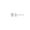 LUXGEM 14K White Gold Emerald Cut Solitaire Studs | 1 carat Cubic Zirconia