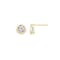 LUXGEM 14K Yellow Gold Bezel Round Cut Studs | 3 Carat Cubic Zirconia