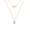LUXGEM 10K Yellow Gold Oval Cut Pendant Necklace | 1 Carat Cubic Zirconia
