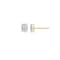 LUXGEM 14K Yellow Gold Emerald Cut Solitaire Studs | 2 carat Cubic Zirconia