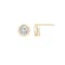 LUXGEM 10K Yellow Gold Bezel Round Cut Studs | 4 Carat Cubic Zirconia