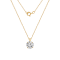 LUXGEM 10K Yellow Gold Round Cut Pendant Necklace | 2 Carat Cubic Zirconia