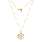 J'ADMIRE Mother of Pearl 14K Yellow Gold Over Sterling Silver Cancer
Zodiac Necklace