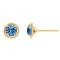 J'ADMIRE 10K Gold Birthstone Solitaire Stud Earrings
