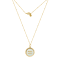 J'ADMIRE Mother of Pearl 14K Yellow Gold Over Sterling Silver Aquarius
Zodiac Necklace