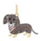 J'ADMIRE 14K Yellow Gold Plated Sterling Silver Dachshund Puppy Pendant Necklace