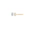 LUXGEM 10K Yellow Gold Emerald Cut Solitaire Studs | 1/2 carat Cubic Zirconia
