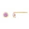 LUXGEM 10K Yellow Gold Solitaire October Birthstone Earrings | 0.25
Carat Opal Simulant