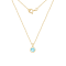 LUXGEM 10K Solid Gold Solitaire March Birthstone Necklace for Women,
0.25 Carat Gemstone Simulant CZ