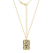 J'ADMIRE 14K Yellow Gold Over Sterling Silver Tarot Card The Moon
Pendant Necklace