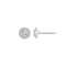 LUXGEM 10K White Gold Round Halo Studs | 0.5 Carat Cubic Zirconia