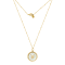 J'ADMIRE Mother of Pearl 14K Yellow Gold Over Sterling Silver Taurus
Zodiac Necklace