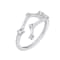J'ADMIRE Gemini Constellation Rhodium Over Sterling Silver Ring
