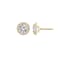 LUXGEM 10K Yellow Gold Round Halo Studs | 3 Carat Cubic Zirconia