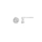 LUXGEM 14K White Gold Bezel Round Cut Studs | 2 Carat Cubic Zirconia