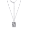 J'ADMIRE Platinum 950 Over Sterling Silver Tarot Card Strength Pendant Necklace