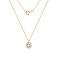 LUXGEM 10K Yellow Gold Bezel Round Cut Pendant Necklace | 1 Carat Cubic Zirconia.