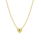 J'ADMIRE 14K Yellow Gold Over Sterling Silver Simple Initial Pendant Necklace