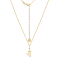 J'ADMIRE 14K Yellow Gold Over Sterling Silver Capricorn Zodiac Pendant Necklace